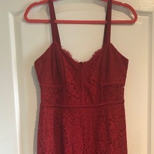 Express Red Lace Dress
